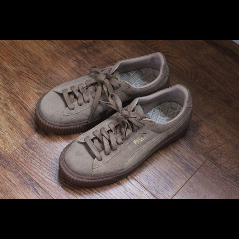 Puma suede sneakers beige